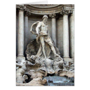 trevi statue hälsningskort