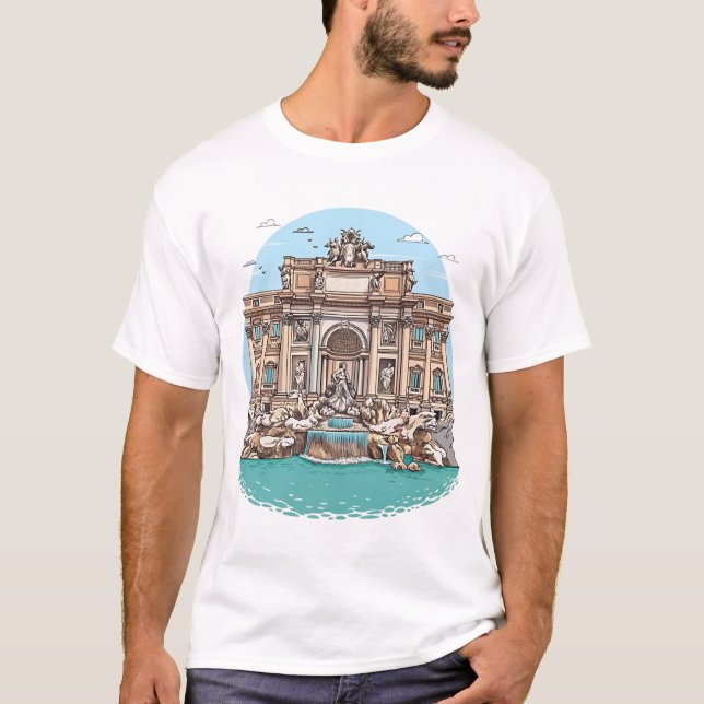 Trevifontänen T Shirt (Framsida)