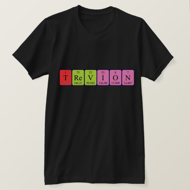 Trevion Periodisk skjorta bord namn T Shirt (Design framsida)