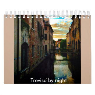 Treviso vid natt kalender