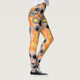 trevlig blondin tjej leggings