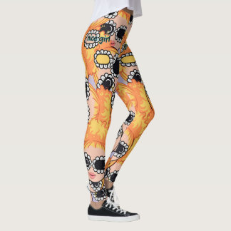trevlig blondin tjej leggings