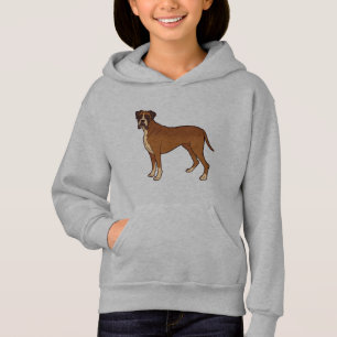 Trevlig Brun Boxer Hundras Design T Shirt