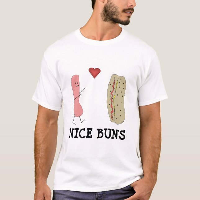 Trevlig bulleHotdogT-tröja Tee (Framsida)