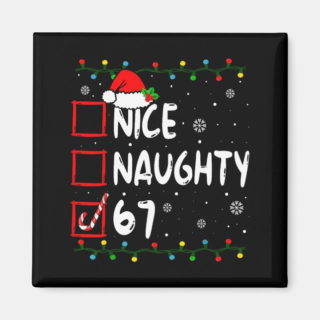 Trevlig Busig 6 7 Meme 67 Jul Six Seven Xmas  Magnet (Framsidan)