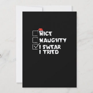 Trevlig Busig Försökte Mitt Bästa Högtids Humor Julkort
