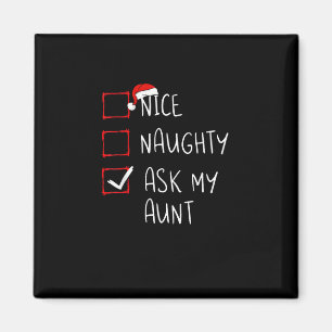 Trevlig Busig Fråga Min Faster Jul Lista Xmas Magnet