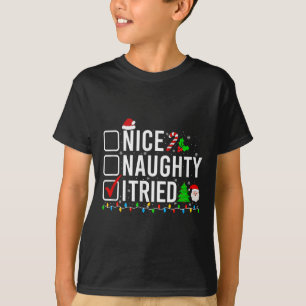 Trevlig Busig Jag Försökte Familj Jul Pyjamas Roli T Shirt