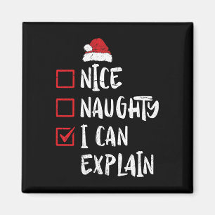 Trevlig Busig Jag Kan Förklara Jul Lista Xmas San Magnet