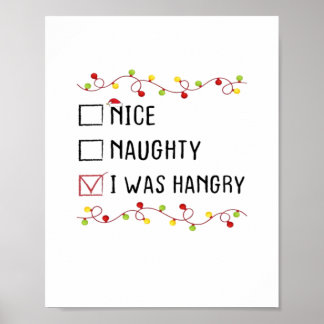 Trevlig Busig Jag Var Hungrig Jul Lista Poster