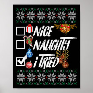 Trevlig Busig Rolig Jul Xmas Jag Testade Grafisk Poster