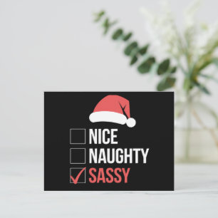 Trevlig Busig Snällig Julklappslista Helg Vykort