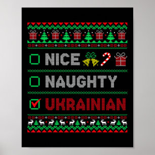 Trevlig Busig Ukrainsk Ful Jul Rolig Kvinnor Poster