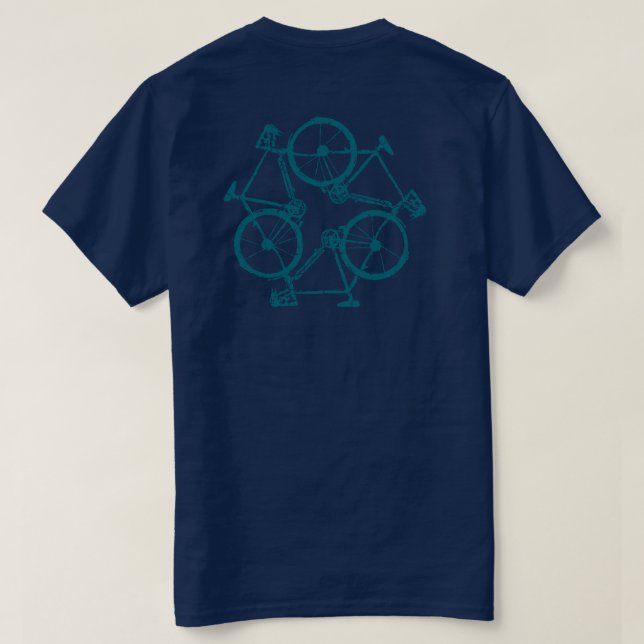 trevlig cykel. cykla. tee shirt (Design baksida)