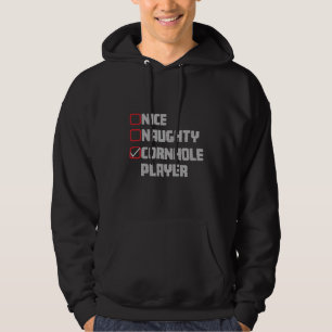 Trevlig Elak Cornhole Spelarlista Fula Julen Hoodie