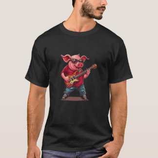 Trevlig elektrisk gitarrgris som ger rockvibbar t shirt