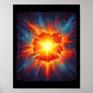 Trevlig Färgrik Supernova Grafisk Kostym För Pojka Poster