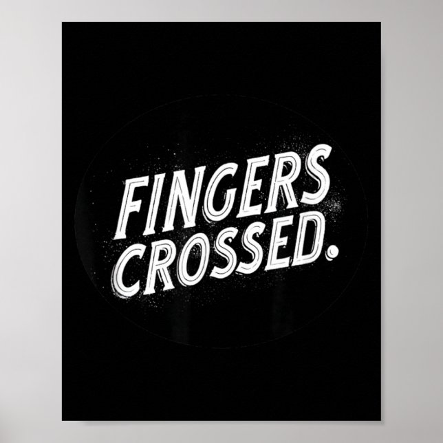 Trevlig fingers crossed Speech Stamp Poster (Framsidan)