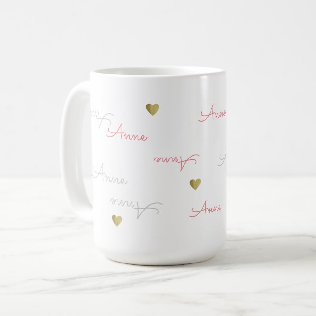 trevlig flicka namn typografi kärlek kaffemugg (Framsida vänster)