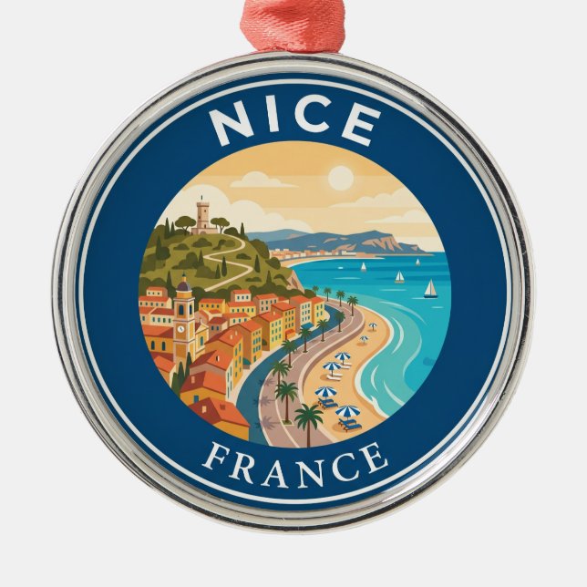 Trevlig France Julgransprydnad Metall (Framsidan)