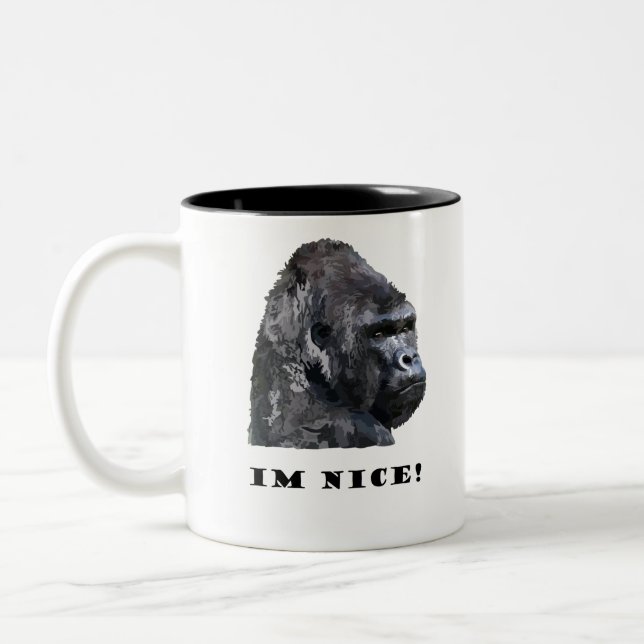 trevlig gorilla Två-Tonad mugg (Vänster)