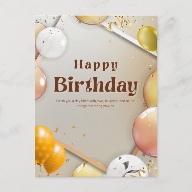 Trevlig Grattis på födelsedagen till dig  Vykort (Framsida)