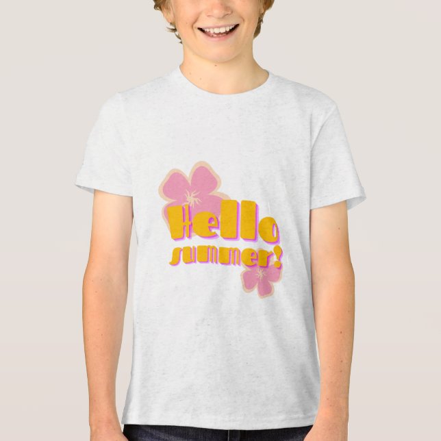 trevlig hej sommar bild t shirt (Framsida)