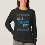 Trevlig judisk pojke Ugly Hanukkah Sweater Chanuka T Shirt<br><div class="desc">Snygg judisk pojke Ugly Hanukkah Sweater Chanukah Jew Kids 1.</div>