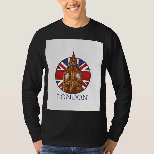 Trevlig London-design T Shirt (Framsida)