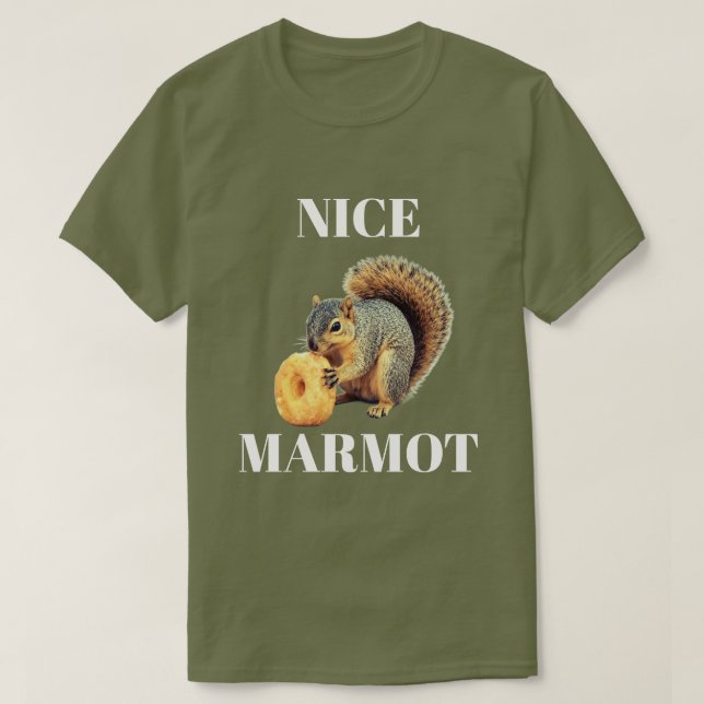 Trevlig murmeldjur t shirt (Design framsida)