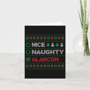 Trevlig Naughty Alarcon-jullista Ugly Kort