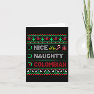 Trevlig Naughty Colombias jullchecklista Colombi Kort