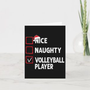 Trevlig Naughty Volleyball Player Boys Julflicka Kort
