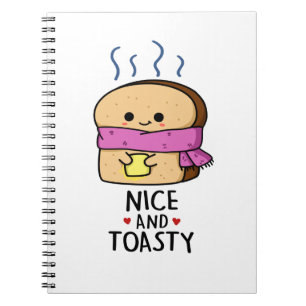 Trevlig Och Toastig Söt Toast Smör Puns Anteckningsbok