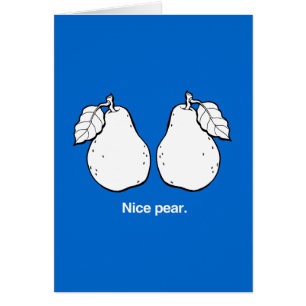 TREVLIG PEAR - VIT - .PNG HÄLSNINGSKORT