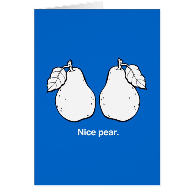 TREVLIG PEAR - VIT - .PNG HÄLSNINGSKORT (Framsidan)