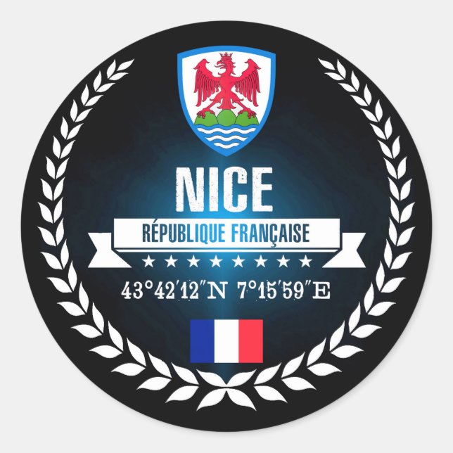 trevlig runt klistermärke (Framsida)