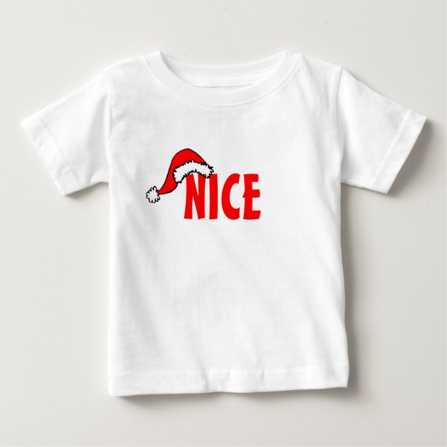Trevlig santa bebis tee shirt (Framsida)