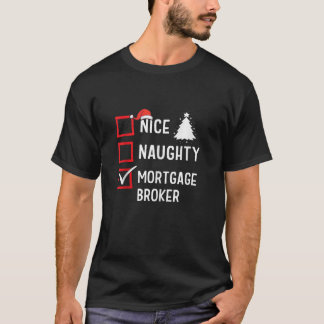 Trevlig Stygg Jul Låneförmedlare Roligt Högtid T Shirt