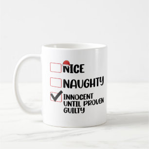 Trevlig Stygg Oskyldig Innan Bevisad Skuld Jul Kaffemugg
