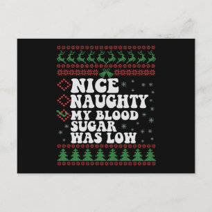 Trevlig Taskig Mitt Blodsocker Var Lågt Xmas Diabe Vykort