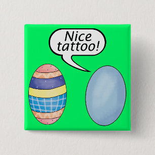 Trevlig tatueringpåskägg knapp