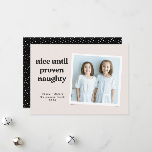 Trevlig till busig vykort - svart (Fram/Back In Situ)