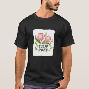 Trevlig Tulpanväxt med Roligt Tal för Vuxna och T Shirt