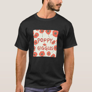 Trevlig vallmo med söt text kostym för vuxna och t shirt