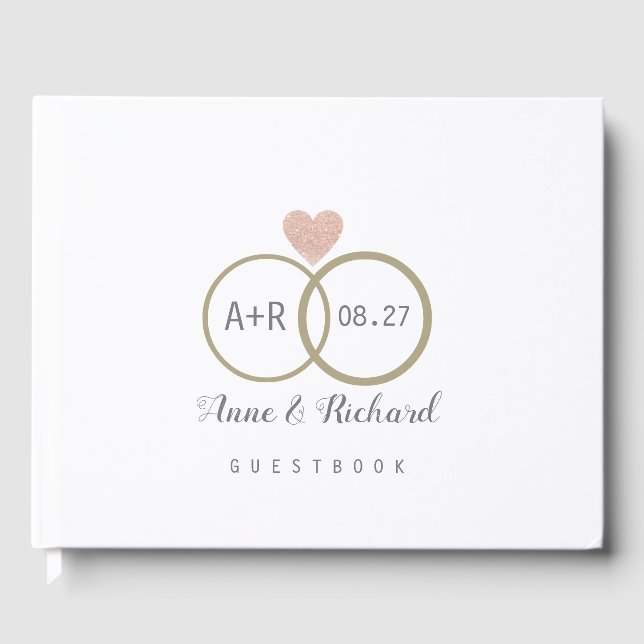 trevliga bröllop-gästmeddelanden kärlek gästböcker (Framsida)