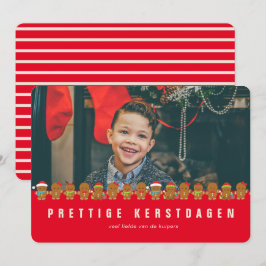 Trevliga juldagar Foto Gingerbreadmannen Jul Julkort