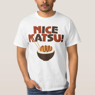 Trevliga Katsu! Katsudon grafisk skjorta T Shirt