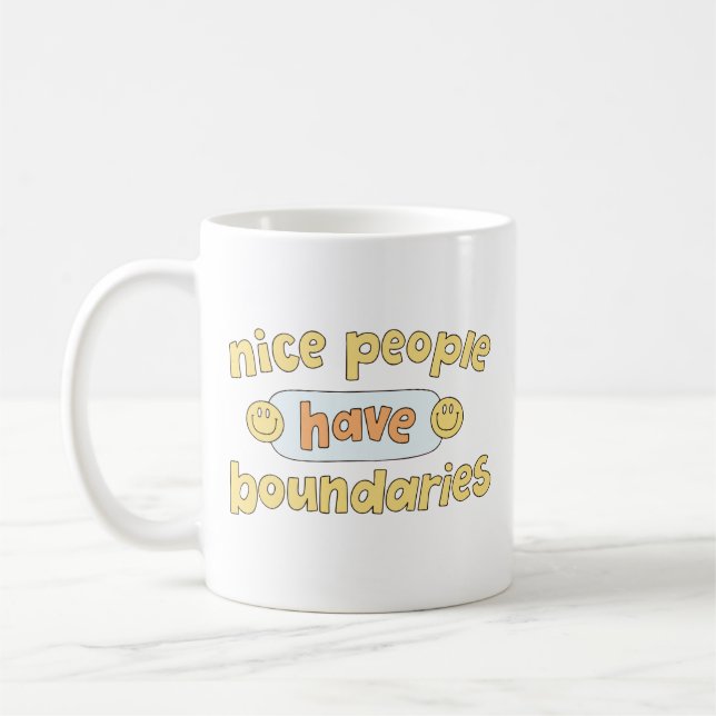 Trevliga människor har gränser kaffemugg (Vänster)