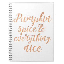 Trevliga pumpakrydda & allt anteckningsbok